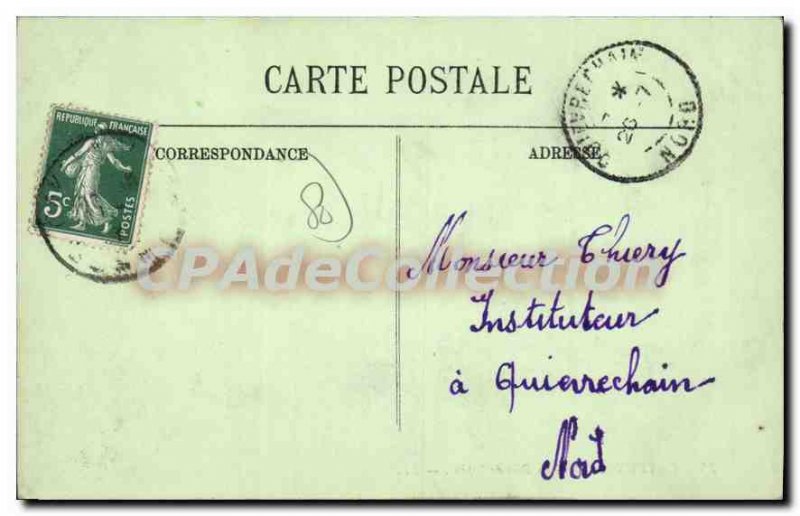 Old Postcard Cayeux In Wood Trees