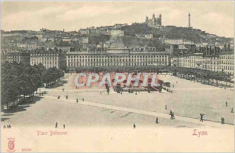 Postcard Old Place bookstore lyon