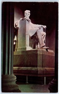 M-44606 Abraham Lincoln's Statue Main Chamber of the Lincoln Memorial Washing...