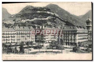 Old Postcard Grenoble Place Victor Hugo and Forts