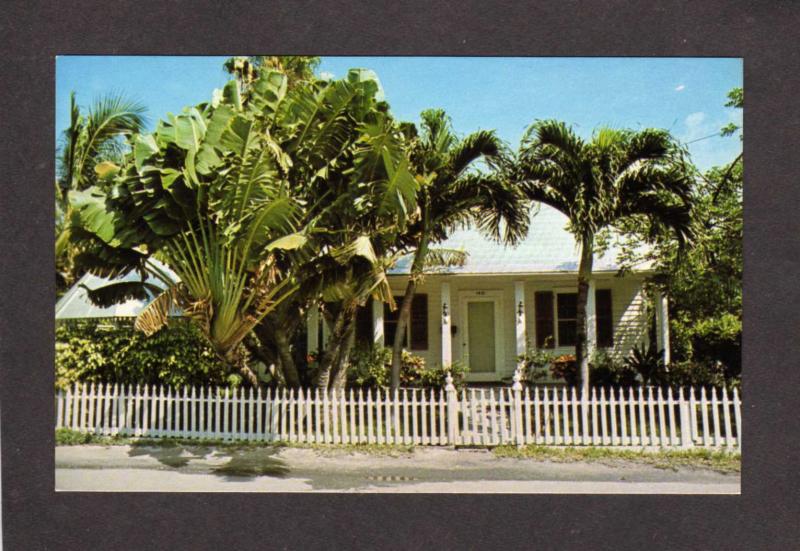 FL Tennessee Williams House Key West Florida Postcard American Playwright