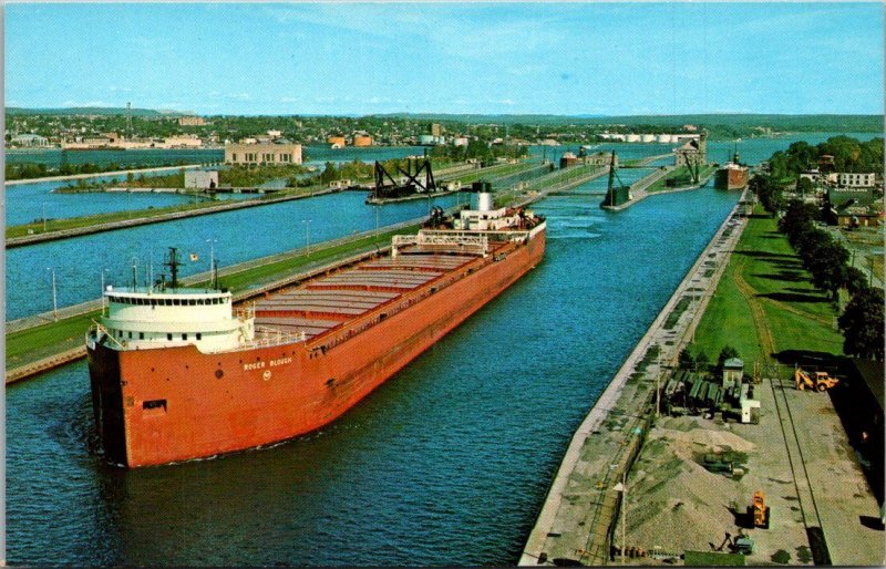 Michigan Soo Locks United States Steel Ship Roger Blough