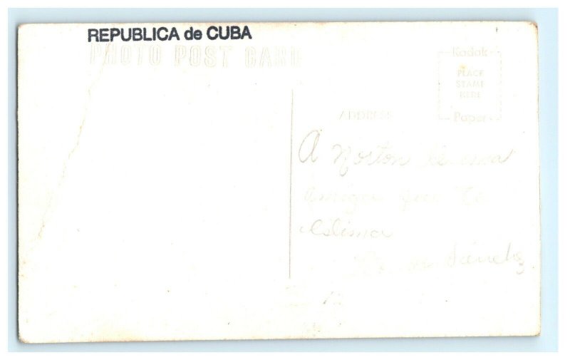 Early Ciego DE Ãvila Teatro Principal Cuba Real Photo RPPC Postcard (H14)