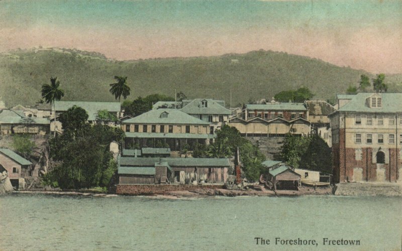 PC CPA SIERRA LEONE, FREETOWN, THE FORESHORE, Vintage Postcard (b24744)