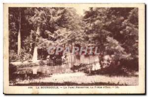 Old Postcard La Bourboule Fenestre Park Piece of Water