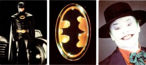 3~1989 4X6 Postcards BATMAN & JOKER Movie Advertising KEATON~NICHOLSON SIGNAL