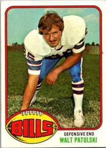 1976 Topps Football Card Walt Patulski Buffalo Bills sk4255