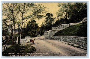 1919 Government Reservation Arlington Hotel Hot Springs Arkansas AR Postcard