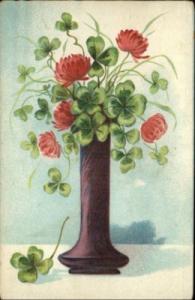 Embossed Vase w Flowers c1910 Postcard