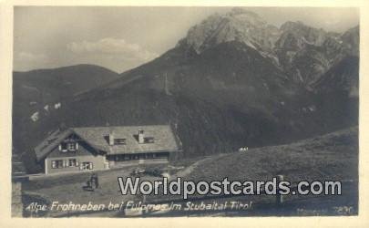 Alpe Frohneben bie Fulpmes Stubaital Tirol Austria Writing on back 