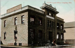 Calgary Alberta CPR Land Office CPR Lands Building Unused Postcard H18