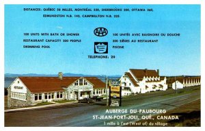 Postcard MOTEL SCENE St. Jean. Port. Joli Quebec QC AQ2061