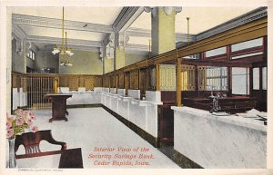 Interior view of Security Savings Bank Cedar Rapids, Iowa