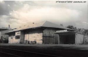Auburn California 1971 SP Nevada St train depot real photo pc Z49754