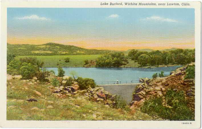 Linen of Lake Burford, Wichita Mountains near Lawton Oklahoma