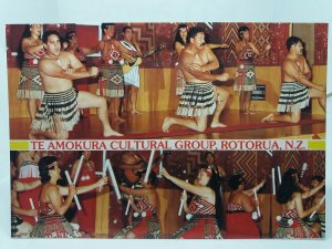 Te Amokura Cultural Group Whakarewarewa Rotorua New Zealand Vintage Postcard
