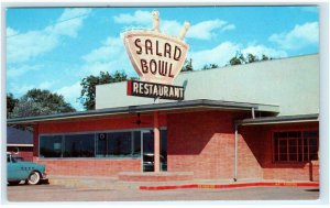 WALNUT RIDGE, AR Arkansas ~ Roadside SALAD BOWL RESTAURANT c1950s Car Postcard