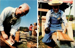 Postcard Ohio Gallia County Rio Grande Bob Evans Farms Wood Workers 1960s S6