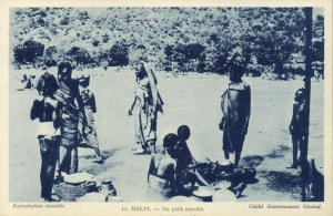 chad tchad, MELFI, Native Market (1920s) Postcard