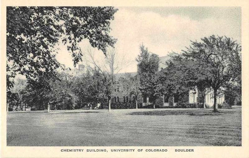 Boulder Colorado University Chemistry Building Antique Postcard J51319