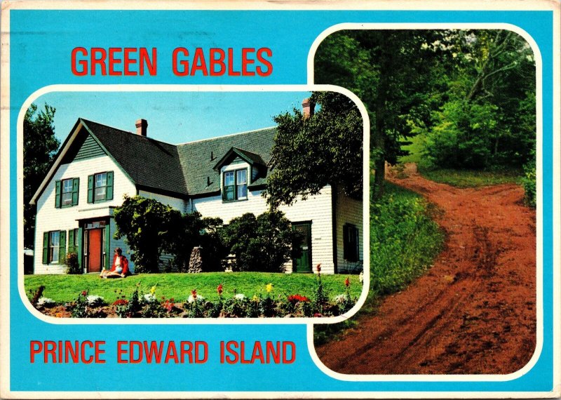 VINTAGE CONTINENTAL SIZE POSTCARD GREEN GABLES PRINCE EDWARD ISLAND CANADA