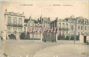 Old Postcard Brittany Rennes the Prefecture