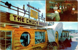 SD, Rapid City  CHUCK WAGON RESTAURANT~Ken Van Duser  ca1950's ROADSIDE Postcard