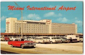 MIAMI INTERNATIONAL AIRPORT Florida 1960s Cars 1969 Chrome Vintage Postcard