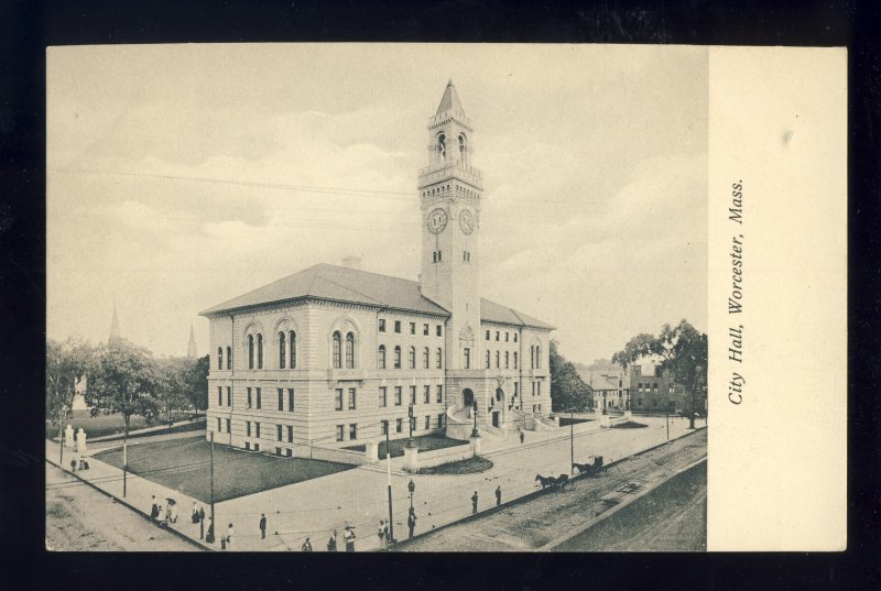 Worcester, Massachusetts/MA/Mass Postcard, City Hall #2