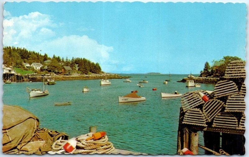 Postcard - Lobster Boats and Gear, on the beautiful coast of Maine