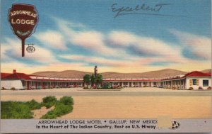 Arrowhead Lodge Motel Gallup NM Postcard PC532