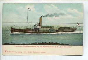 478489 1904 year Germany ship steamer Zuid-Beveland Vintage postcard