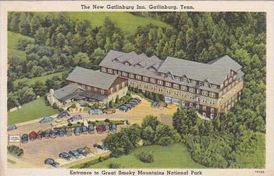 Tennessee Gatlinburg The New Gatlinburg Inn Entrance To Great Smoky Mountains...
