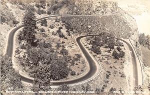 Columbia River Highway Oregon~Rowena Loops~1930s Cross & Dimmitt RPPC