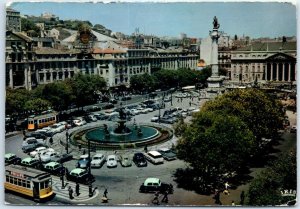 Postcard - Dom Pedro IV Square - Lisbon, Portugal