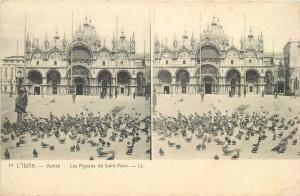 Bulk lot 17 early stereo postcards all ITALY Rome Venice Milano Feltre 