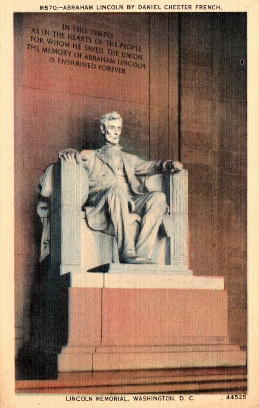 Washington D C Lincoln Memorial Statue By Daniel Chester French
