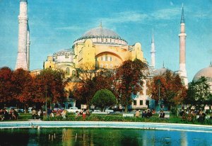 Vintage Postcard Hagia Sophia Grand Mosque Ayasofya Fatih ?Istanbul? Turkey TR