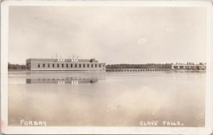 Slave Falls Generating Station Manitoba Forbay Unused Real Photo Postcard H20