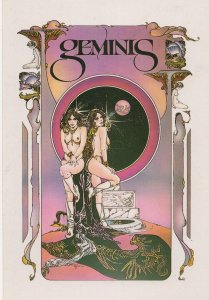 Gemini Stunning Sexy Risque Zodiac Painting Italian Postcard