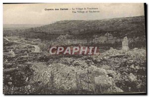 Old Postcard Chemin Des Dames The Village Vaudesson Army