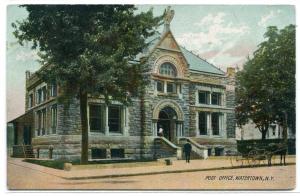 Post Office Watertown New York 1909 postcard