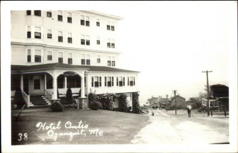 Ogunquit ME Hotel Ontio Real Photo Postcard #4 