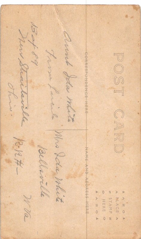 J20/ New Straitsville Ohio RPPC Postcard c1910 People Ida White Girl 175
