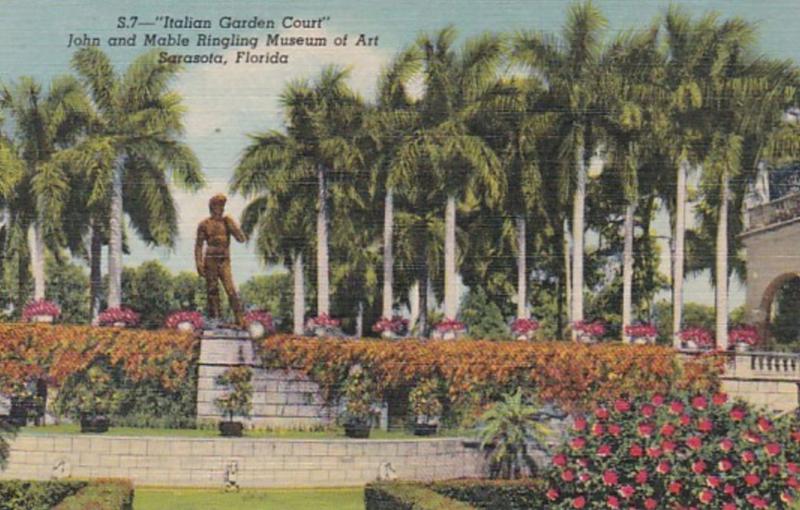 Florida Sarasota Italian Garden Court At John and Mable Ringling Museum Of Ar...