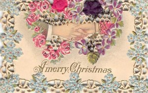Approx. Size: 3 x 4.5 Merry Christmas  Late 1800's Tradecard Non  