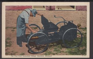Michigan Dearborn - First Ford, Greenfield Village in 1896 built car - LINEN
