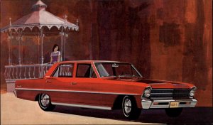 1967 Chevy II Nova Sedan Classic Car Advertising Vintage Postcard