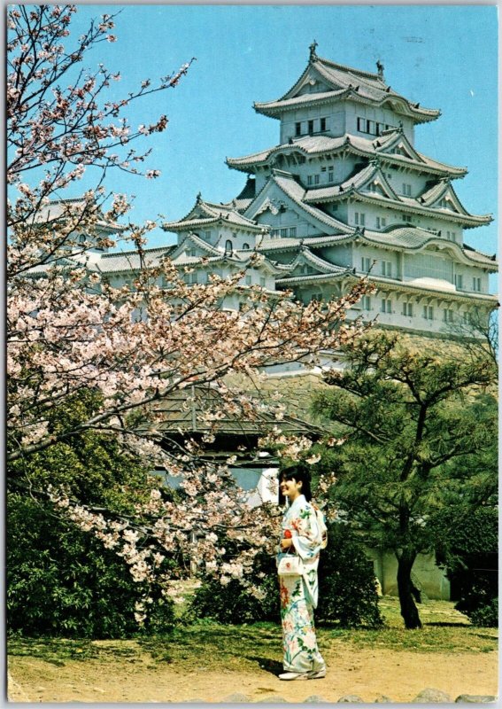 1950's Himeji Castle of the White Heron Sugar Cake Appearance Posted Postcard
