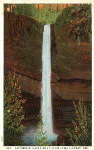 Vintage Postcard Latourelle Falls Along Columbia Highway Oregon C. T. American